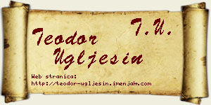 Teodor Uglješin vizit kartica